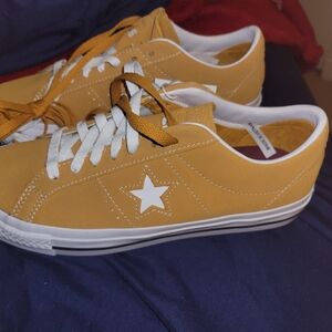 Converse Mustard Sneakers with White Star